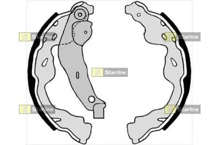 Тормозные колодки барабанные STARLINE BC 08660