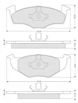Гальмівні колодки дискові STARLINE BD S006S