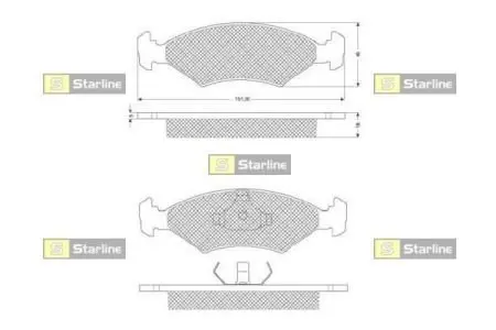 Тормозные колодки дисковые STARLINE BD S033