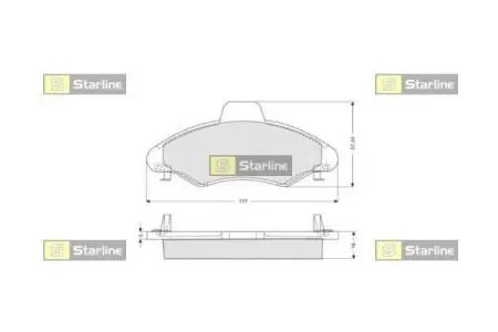 Тормозные колодки дисковые STARLINE BD S038