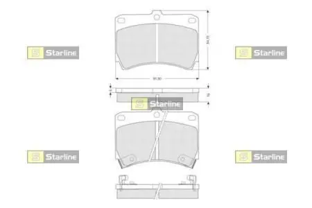 Тормозные колодки дисковые STARLINE BD S063