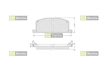 Тормозные колодки дисковые STARLINE BD S090