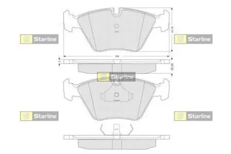 Гальмівні колодки дискові STARLINE BD S091