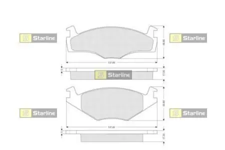 Тормозные колодки дисковые STARLINE BD S100