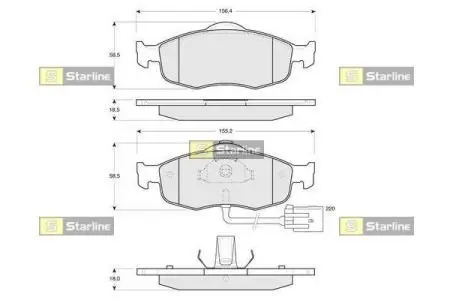 Гальмівні колодки дискові STARLINE BD S105