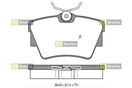 Гальмівні колодки дискові STARLINE BD S136