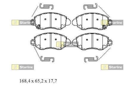 Тормозные колодки дисковые STARLINE BD S152