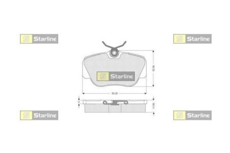 Колодки гальмівні дискові, к-т. STARLINE BDS155