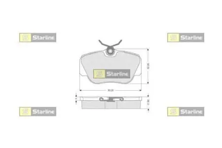 Колодки гальмівні дискові, к-т. STARLINE BDS155