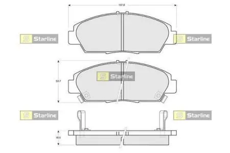 Тормозные колодки дисковые STARLINE BD S160