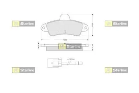 Гальмівні колодки дискові STARLINE BD S176