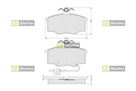 Гальмівні колодки дискові STARLINE BD S183