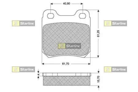 Тормозные колодки дисковые STARLINE BD S276