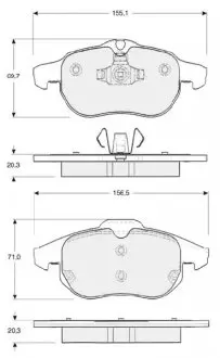 Тормозные колодки дисковые STARLINE BD S318