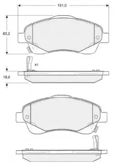 Гальмівні колодки дискові STARLINE BD S342