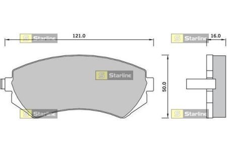 Тормозные колодки дисковые STARLINE BD S392 (фото 1)