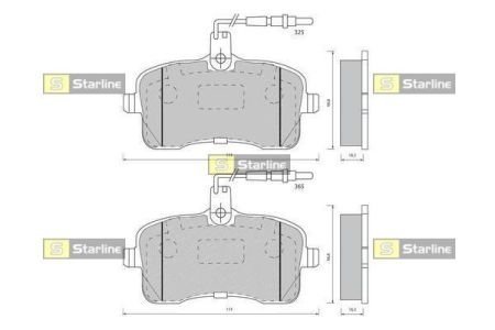 Гальмівні колодки дискові STARLINE BD S404 (фото 1)