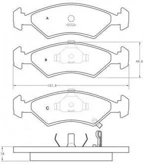 Тормозные колодки дисковые STARLINE BD S411