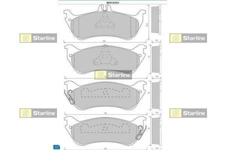 Гальмівні колодки дискові STARLINE BD S424 (фото 1)