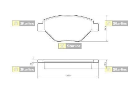 Тормозные колодки дисковые STARLINE BD S435
