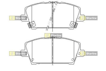 Тормозные колодки дисковые STARLINE BD S485 (фото 1)