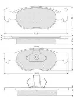 Тормозные колодки, дисковый тормоз.) STARLINE BDS823P