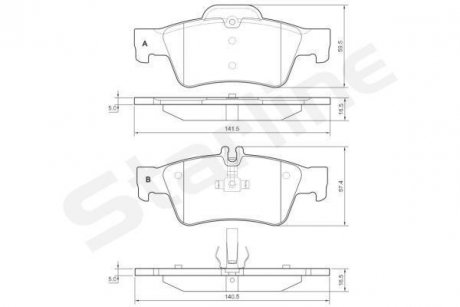 Тормозные колодки дисковые STARLINE BD S827P