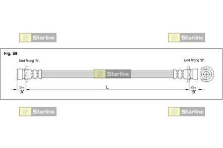 Тормозной шланг STARLINE HA AB.1257