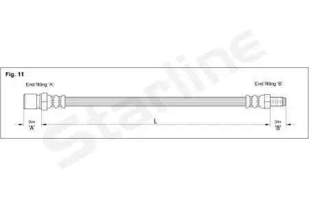 Гальмівний шланг STARLINE HA AL.1219