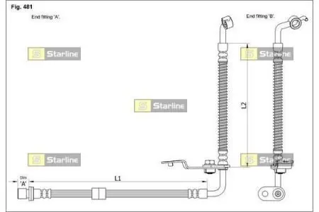 Тормозной шланг STARLINE HA ST.1089