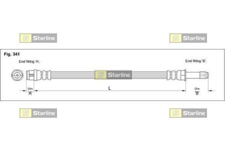 Тормозной шланг STARLINE HA ST.1201