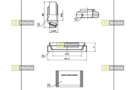 Подшипник колесный STARLINE LO 00897