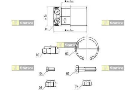 Подшипник колесный STARLINE LO 01491