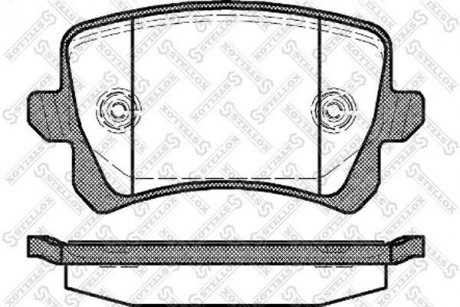Гальмівні колодки, дискове гальмо (набір) STELLOX 002001SX
