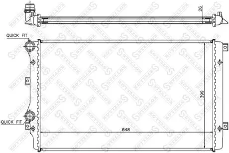 Радіатор, охолодження двигуна STELLOX 1025205SX