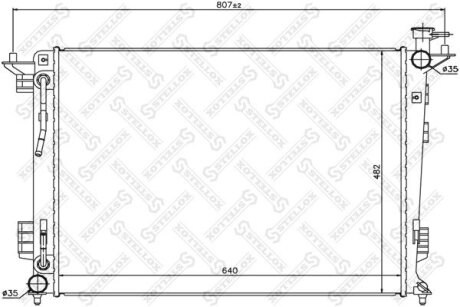 Радіатор охолодження двигуна STELLOX 1025465SX (фото 1)