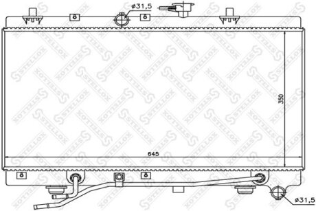 Радіатор охолодження двигуна (A/T) STELLOX 1025470SX (фото 1)