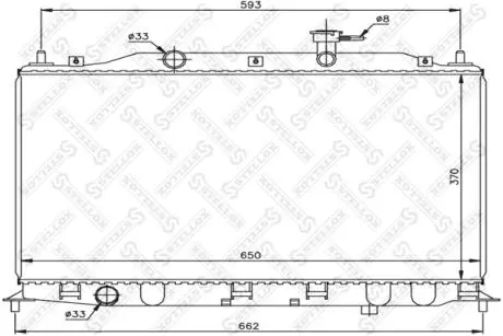 Радіатор охолодження двигуна M/T STELLOX 1026614SX