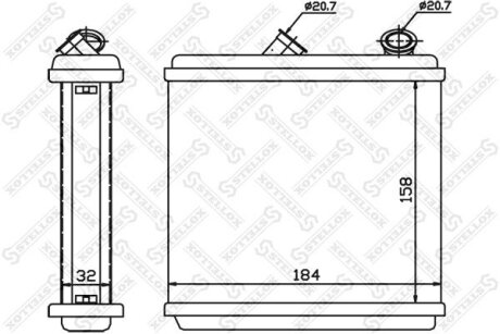 Радіатор опалення салону STELLOX 1035128SX