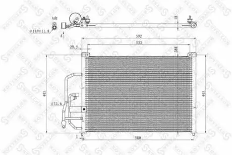 Радиатор кондиционера STELLOX 1045042SX
