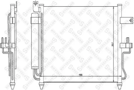 Радиатор кондиционера STELLOX 1045043SX