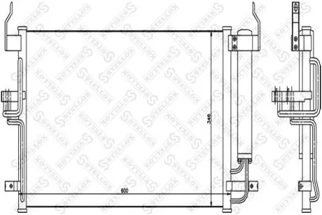 Радиатор кондиционера STELLOX 1045101SX