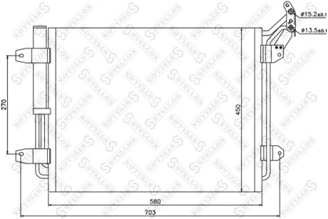 Радіатор кондиціонера STELLOX 1045198SX