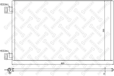 Радіатор кондиціонера STELLOX 1045201SX
