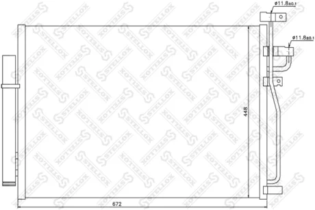 Радіатор кондиціонера STELLOX 1045380SX