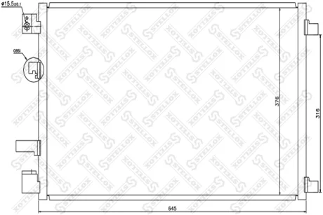 Радіатор кондиціонера STELLOX 1045482SX