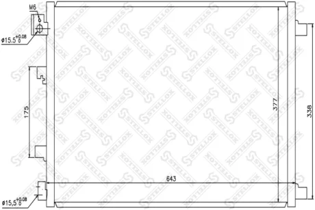 Радіатор кондиціонера STELLOX 1045484SX