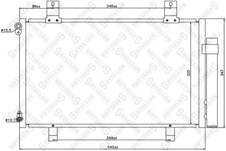 Радіатор кондиціонера STELLOX 1045567SX
