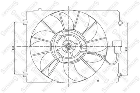 Дифузор вентилятора двигуна в зборі STELLOX 2999445SX