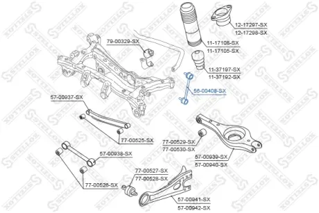 Тяга стабілізатора заднього STELLOX 5600408SX